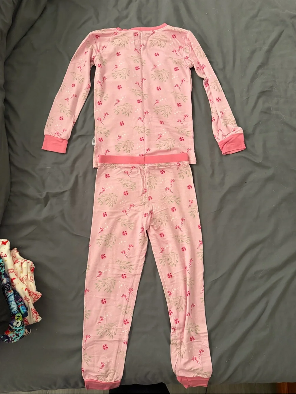 Fletch Pretty Peppermint Candy Cane Christmas PJ Set 3T GUC